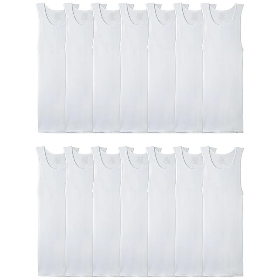 14-Pack Fruit Of The Loom Men's Tag-free Tank Undershirt (Various Size)