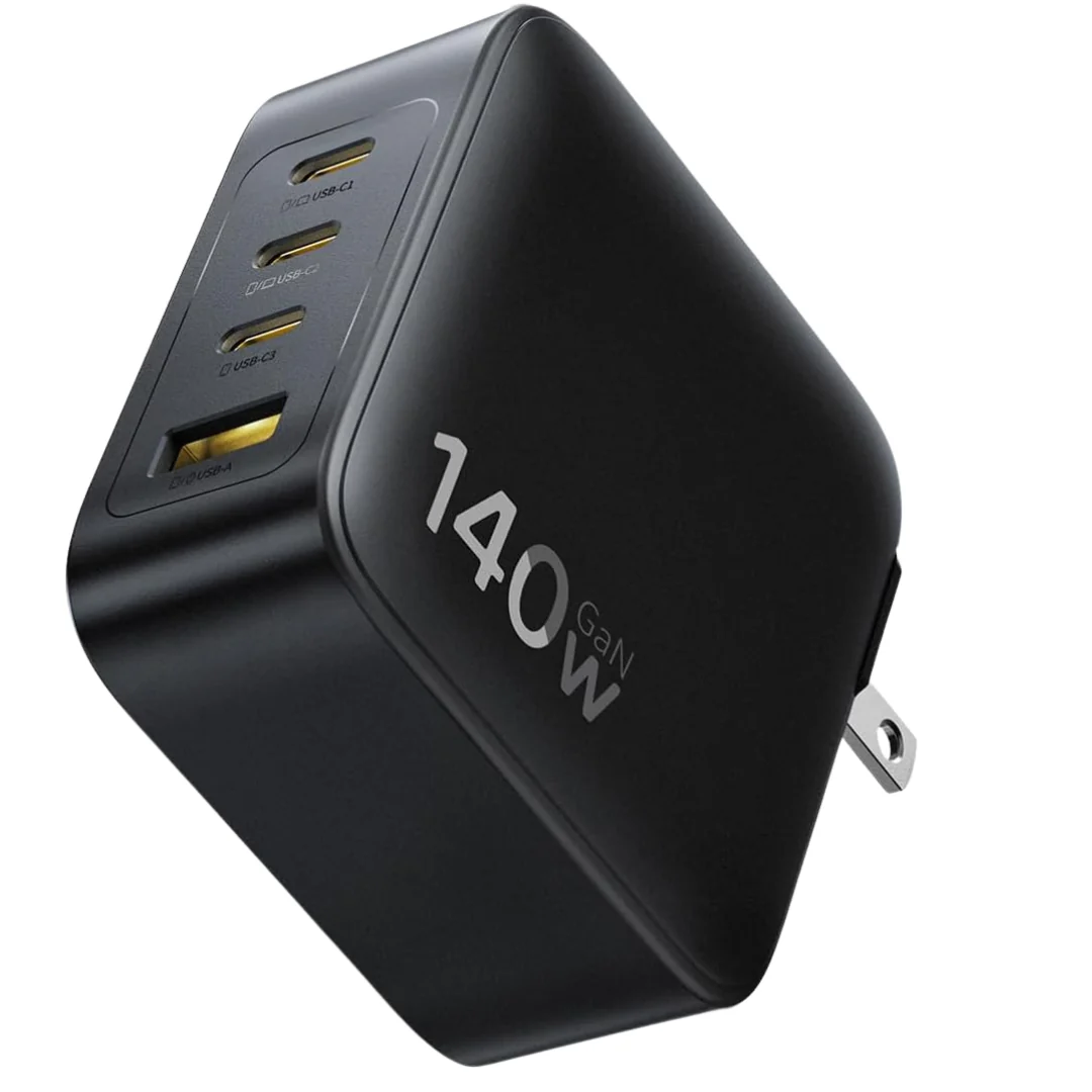 140W Baseus 4-Port PD3.1 GaN USB-C Foldable Wall Charger
