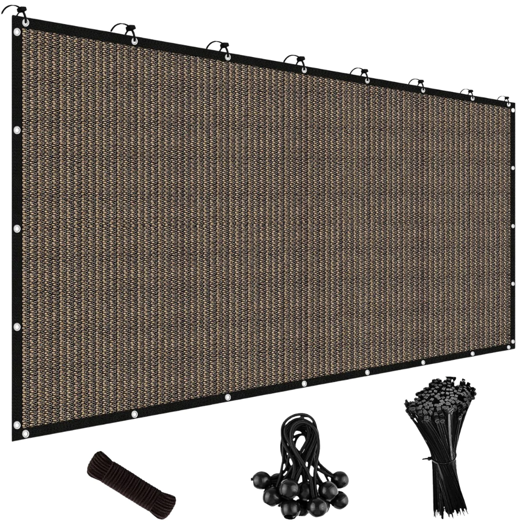 8" X 12" Mocha Sun Shade Cloth With Grommets