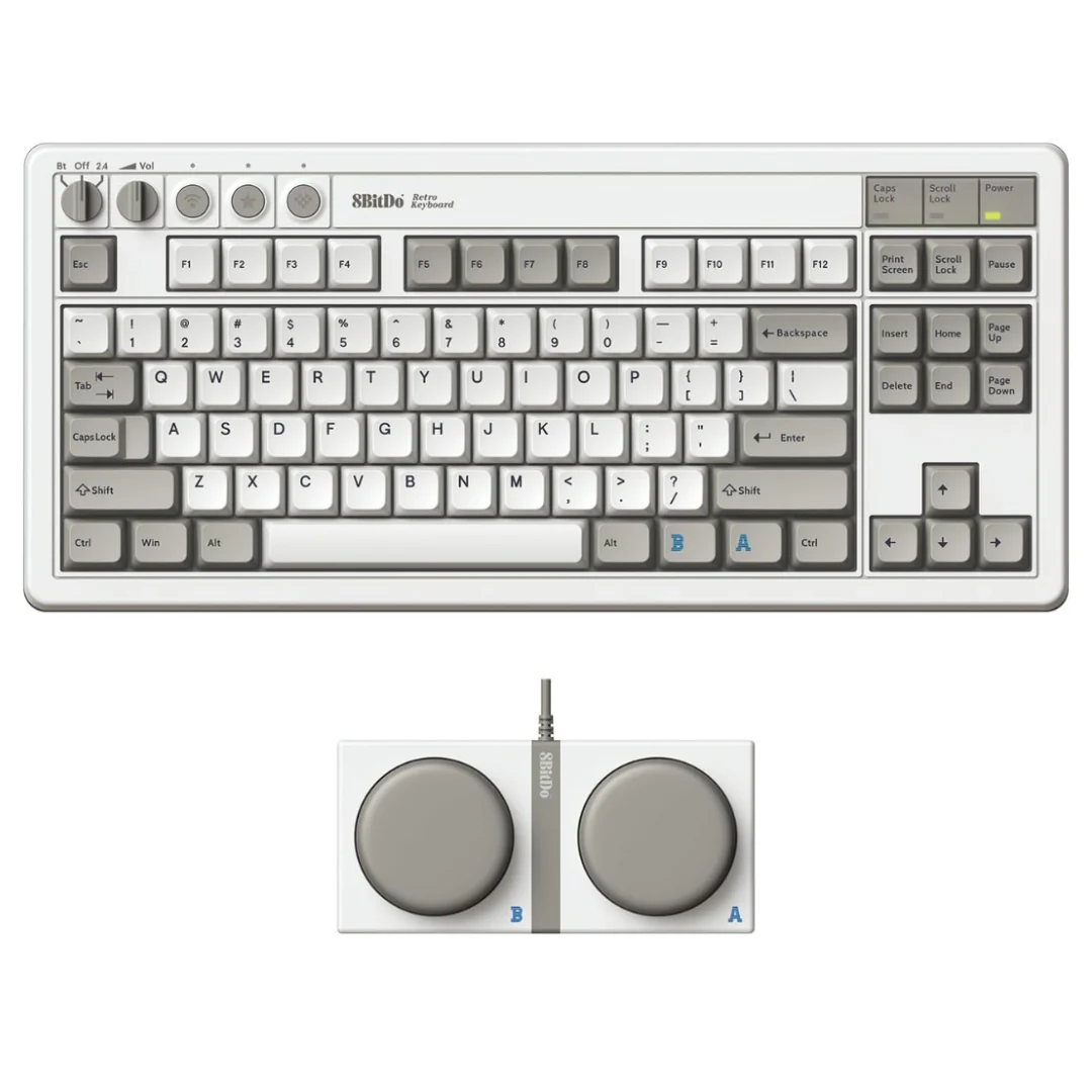 8BitDo 87-Key Retro Mechanical Wired / Wireless Keyboard (M Edition)